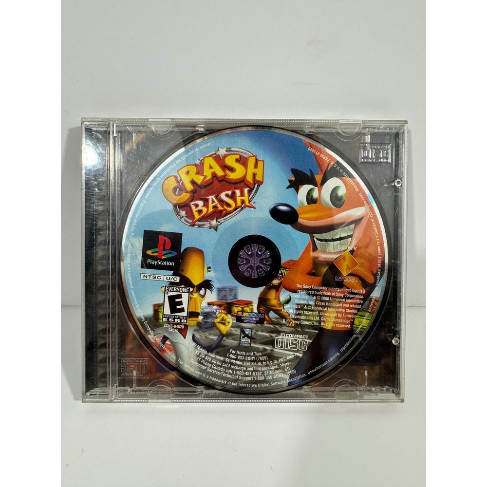Sony Crash Bash PlayStation PS1 One Size Multi Good Party Game Disc SCUS-94570